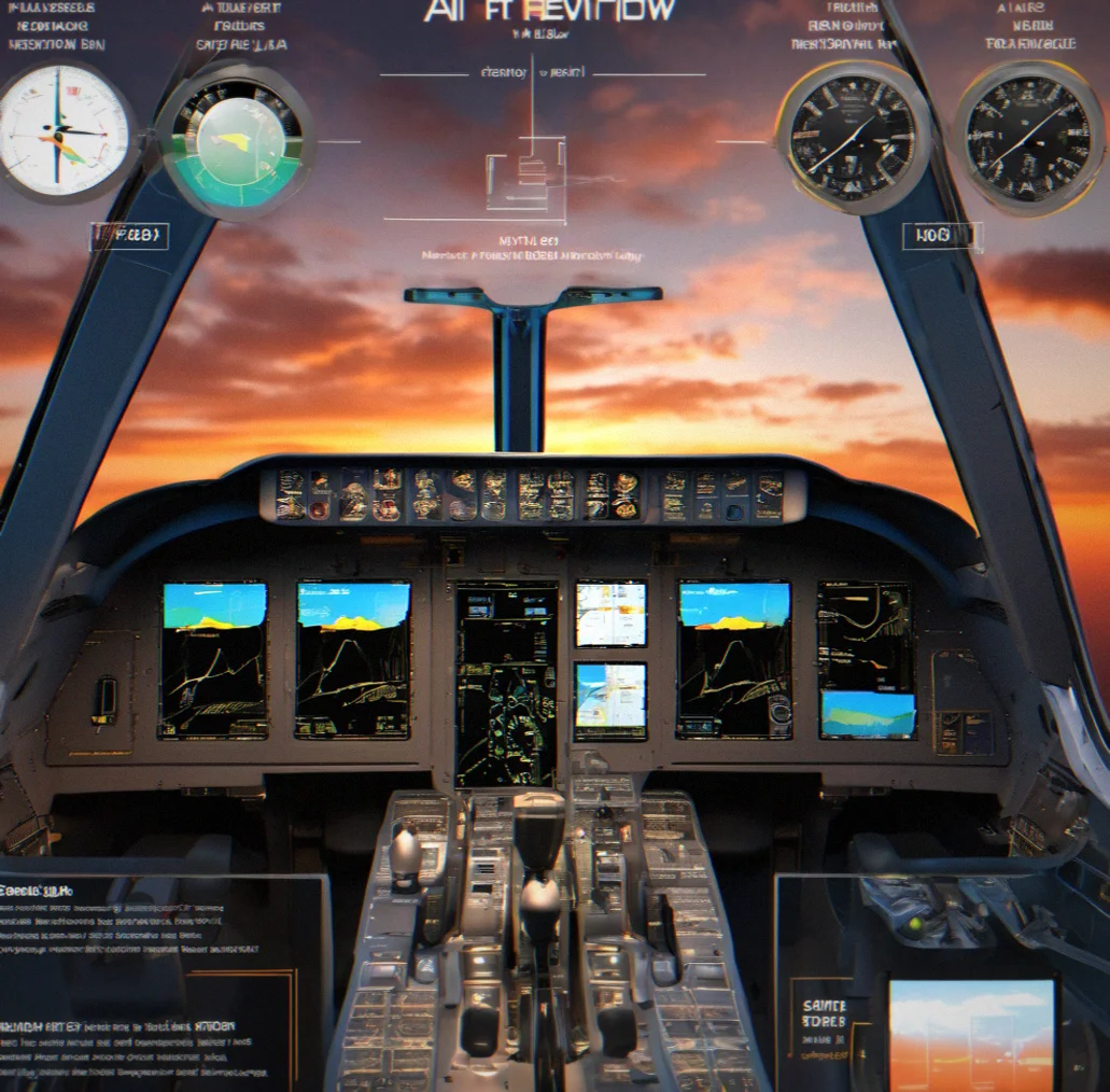 Close-up view of aircraft cockpit with responsive gyro control overlay showing millisecond input timing