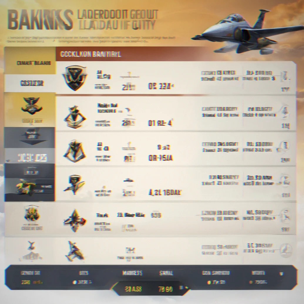 Global leaderboard interface displaying ranked players with aircraft loadout configurations difficulty tier and completion times