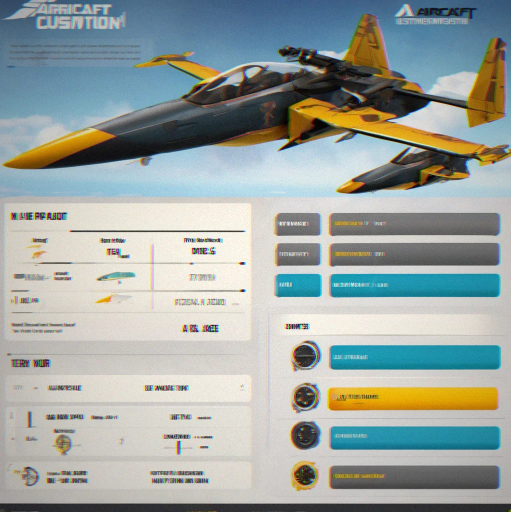 Aircraft customization screen displaying weapon swap loadout and engine tier upgrades with stat comparisons