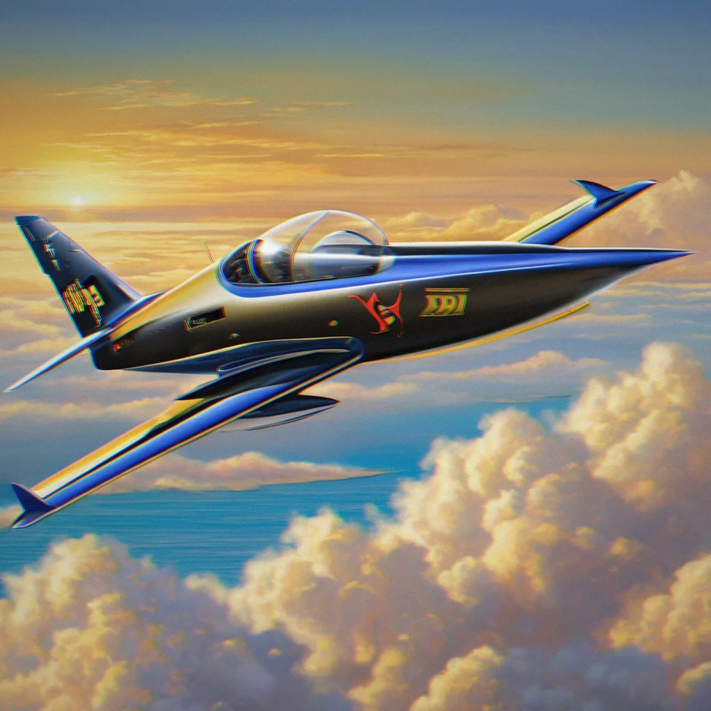 Widepilot interceptor climbing fast over ocean